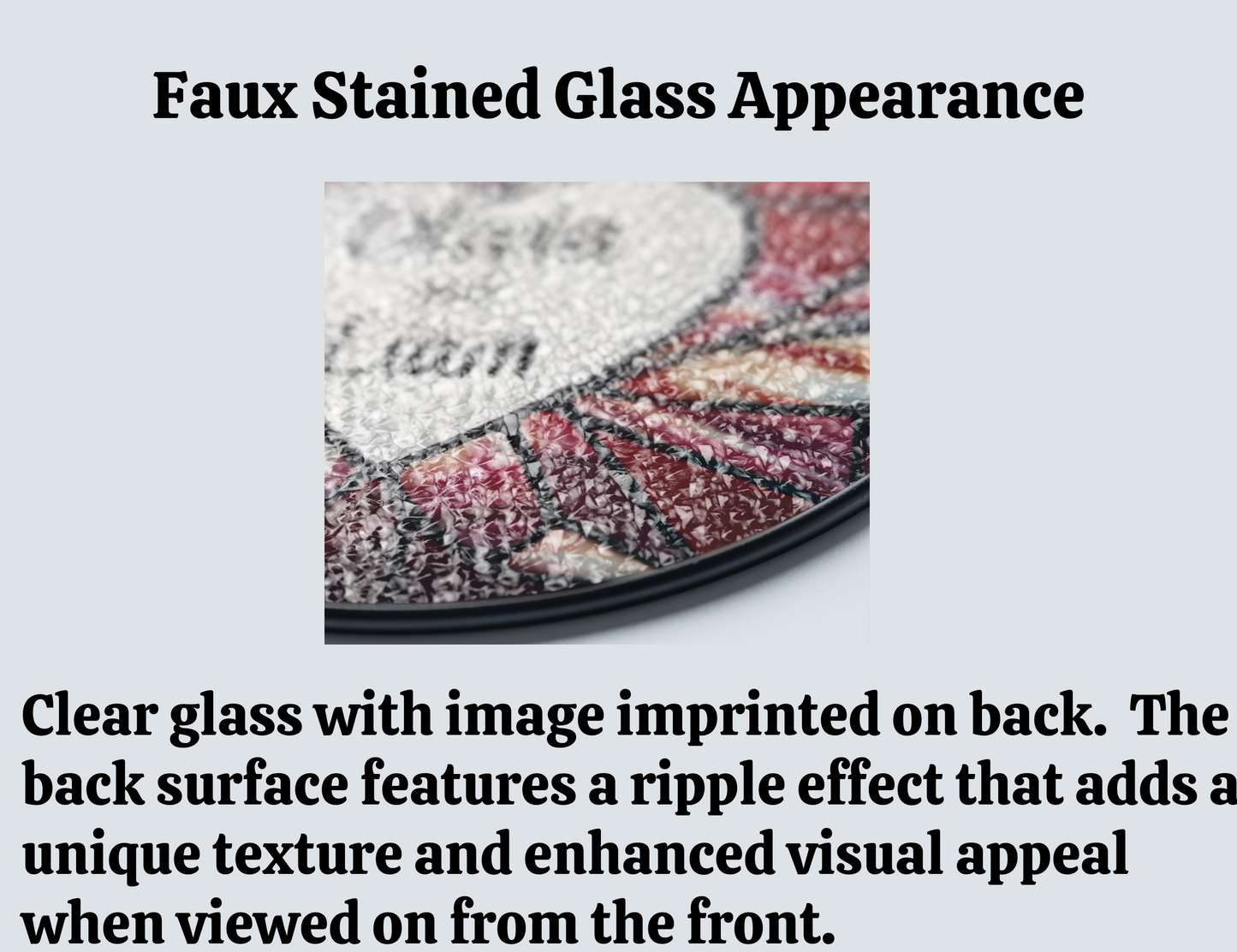 glass appearance for personalized heart suncatcher