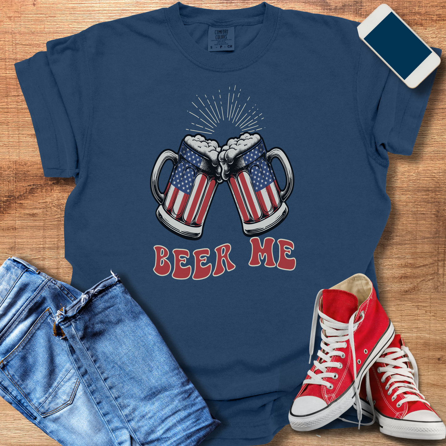 Patriotic Beer T-Shirt - Ultimate American Pride Graphic Tee
