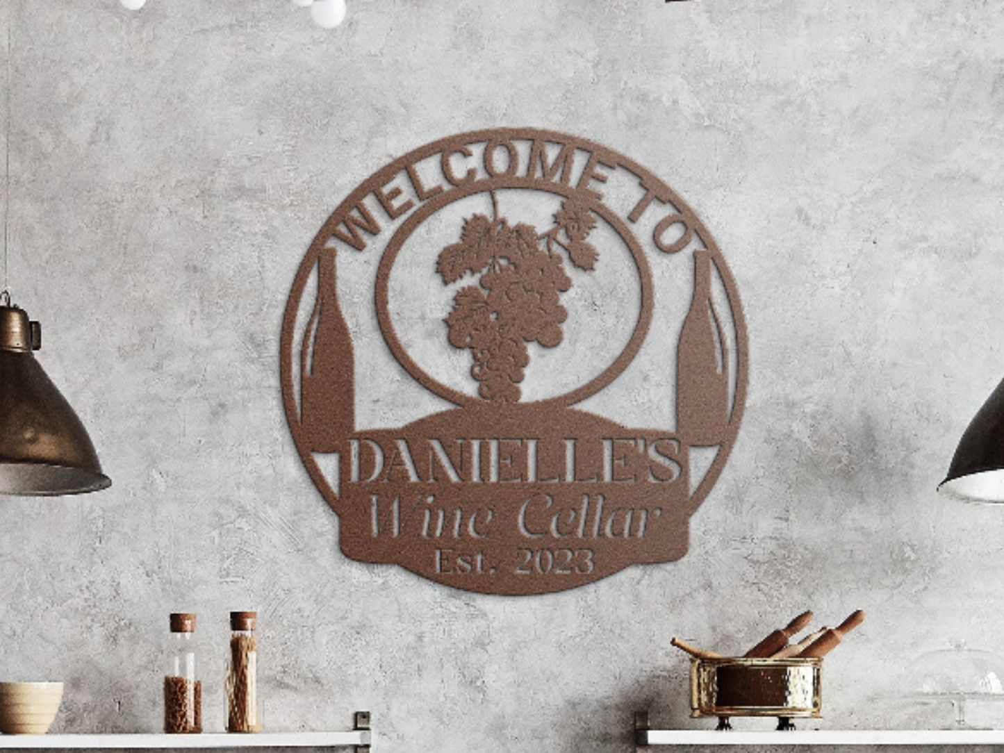 Custom Wine Cellar Metal Sign – Personalized Wall Art Décor
