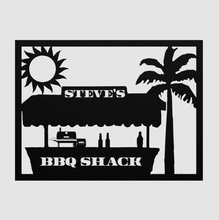 Custom BBQ Metal Sign – Outdoor Personalized Grill Wall Art
