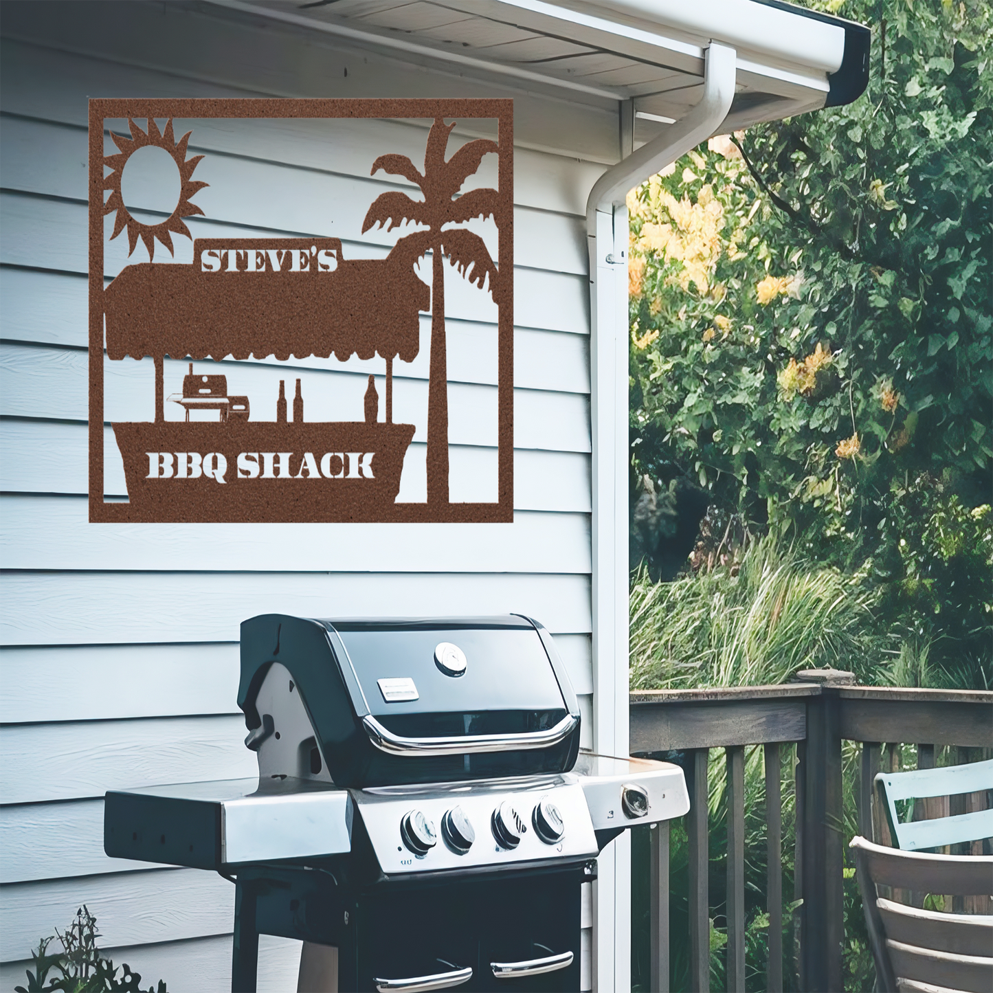 Custom BBQ Metal Sign – Outdoor Personalized Grill Wall Art