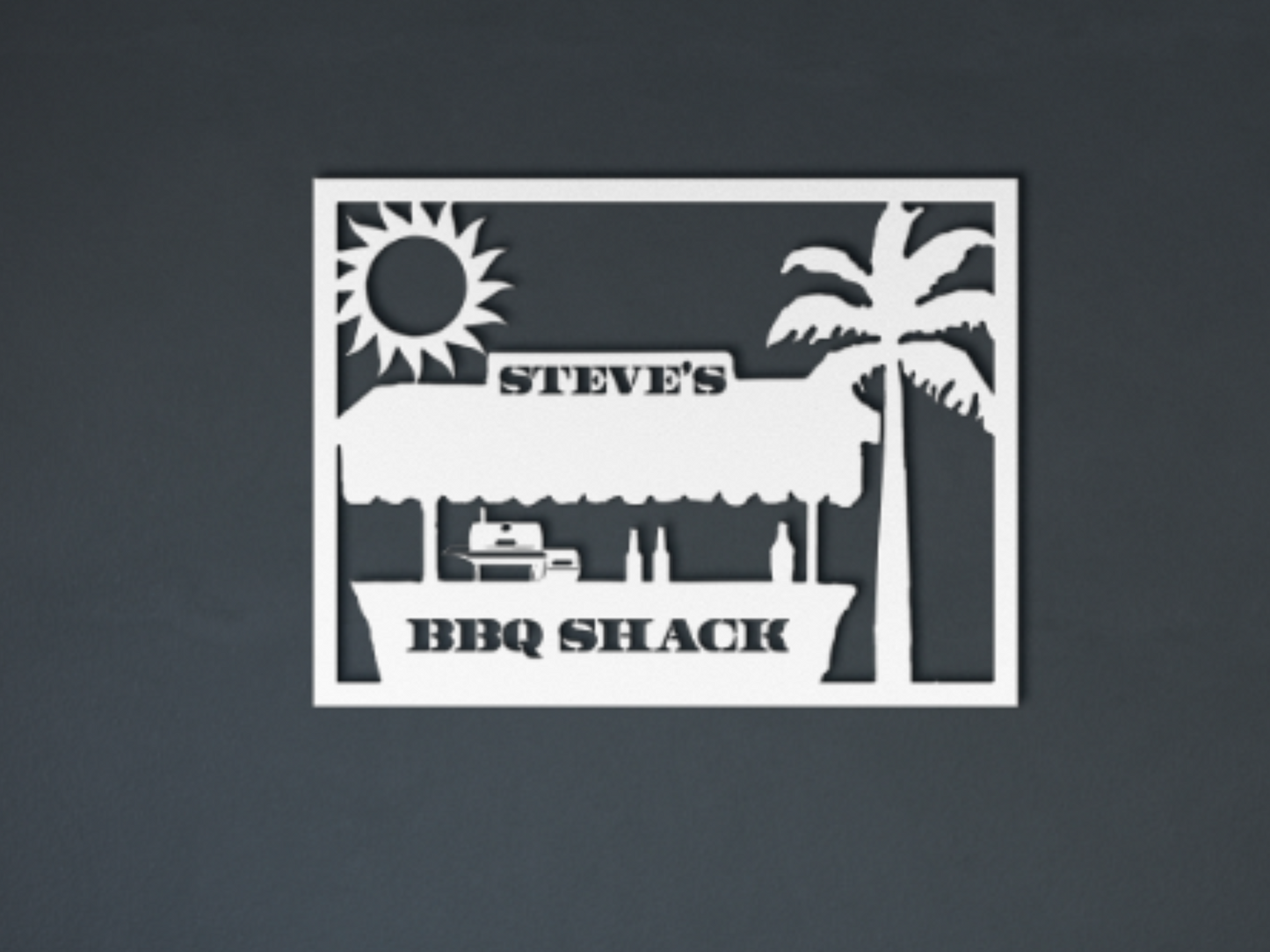 Custom BBQ Metal Sign – Outdoor Personalized Grill Wall Art