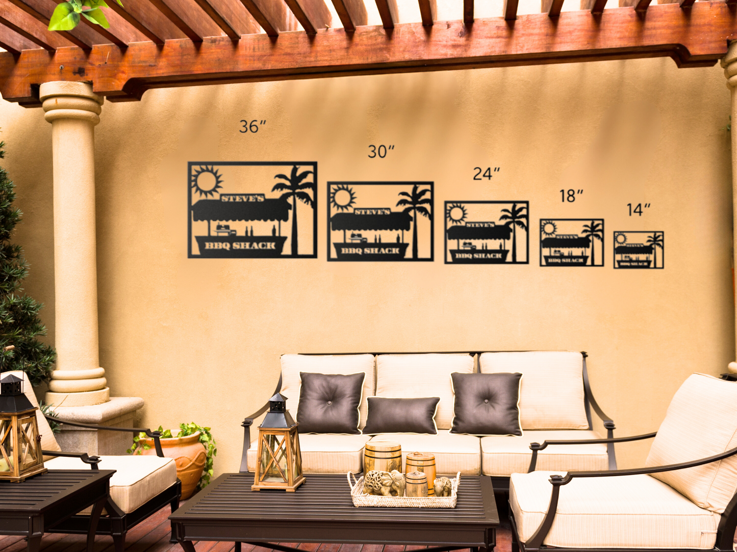 Custom BBQ Metal Sign – Outdoor Personalized Grill Wall Art