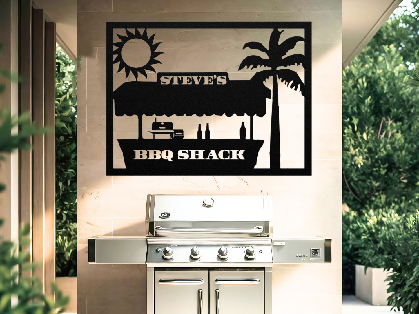 Custom BBQ Metal Sign – Outdoor Personalized Grill Wall Art