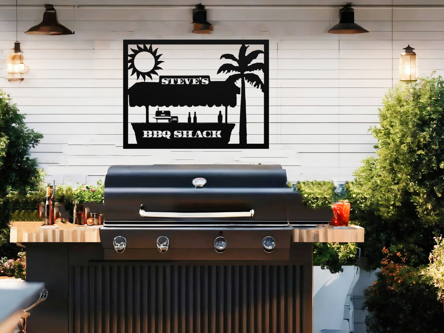 Custom BBQ Metal Sign – Outdoor Personalized Grill Wall Art