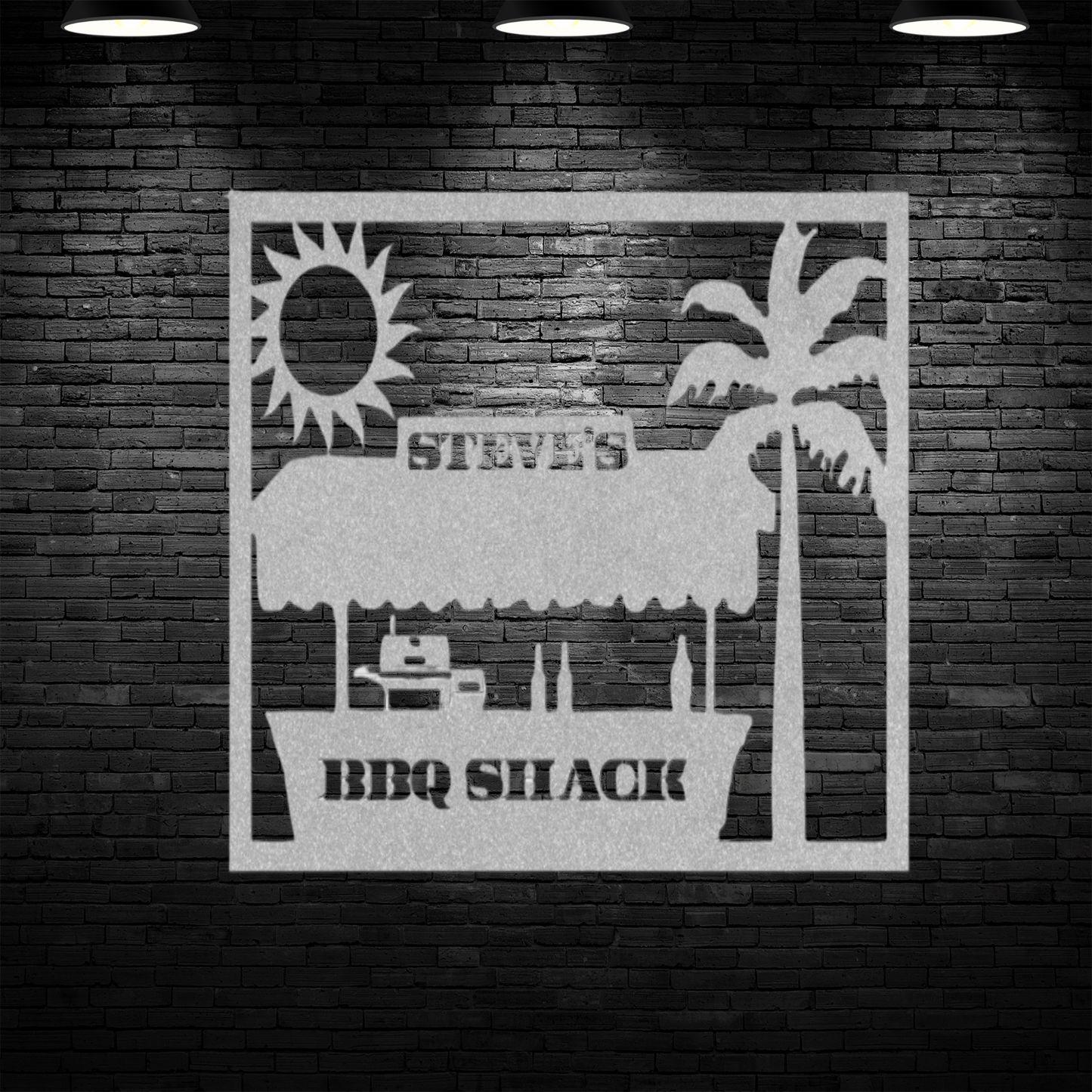 Custom BBQ Metal Sign – Outdoor Personalized Grill Wall Art