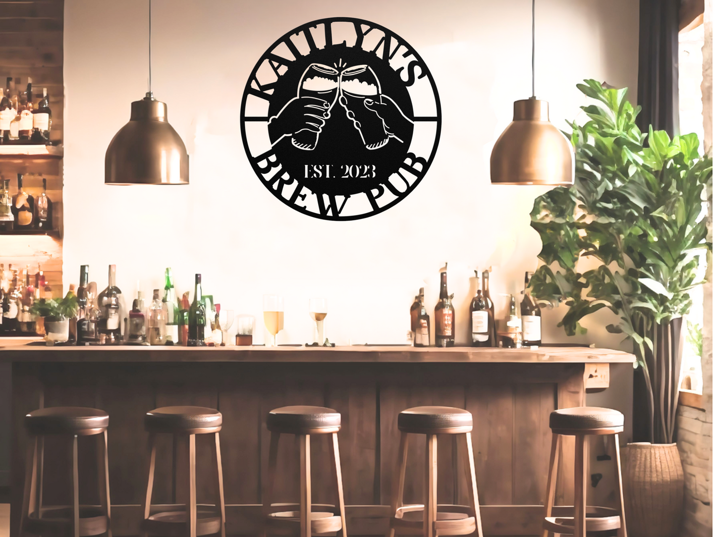 Custom Bar Metal Sign – Personalized Brew Pub Wall Art