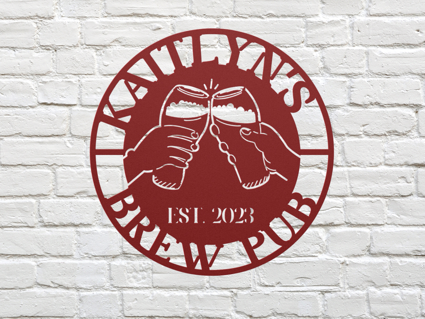Custom Bar Metal Sign – Personalized Brew Pub Wall Art