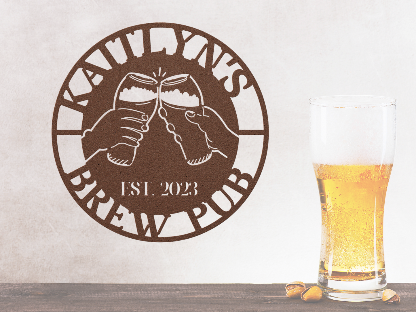 Custom Bar Metal Sign – Personalized Brew Pub Wall Art