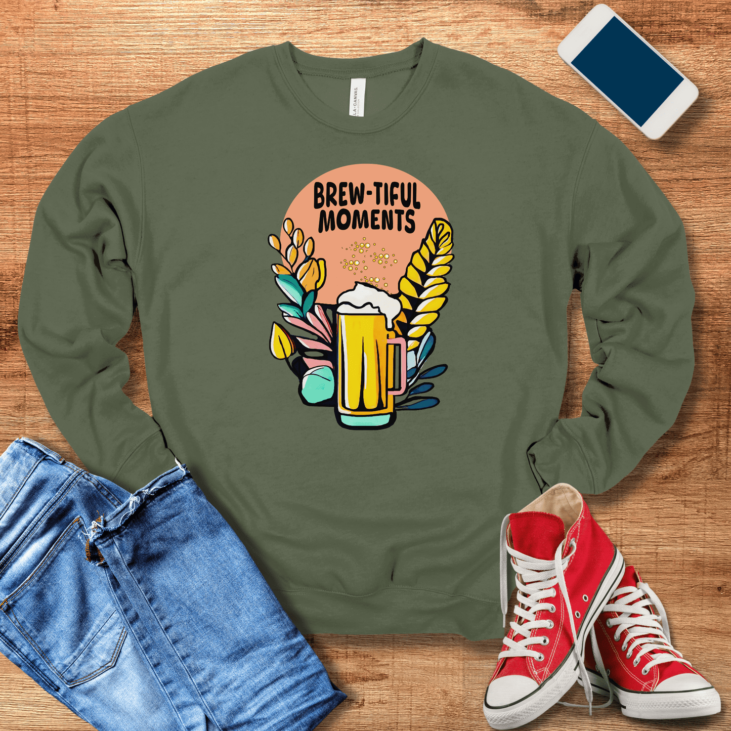 Brew-tiful Moments Sweatshirt - Cozy Beer Gifts for Beer Lovers
