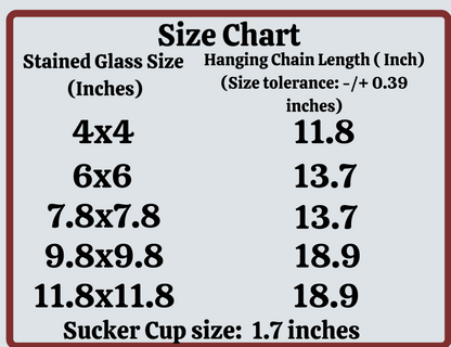 size options for personalized heart suncatcher