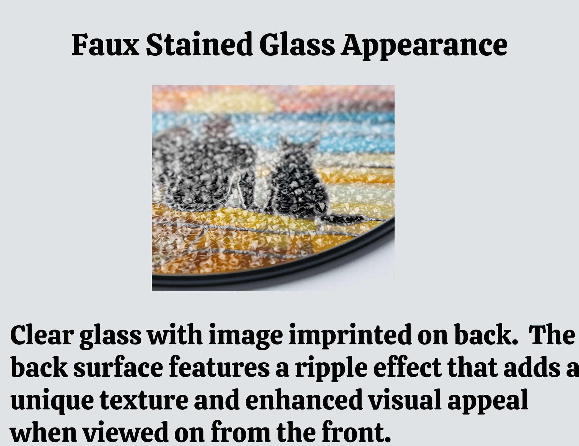 glass appearance of couple and dog at beach at sunset suncatcher