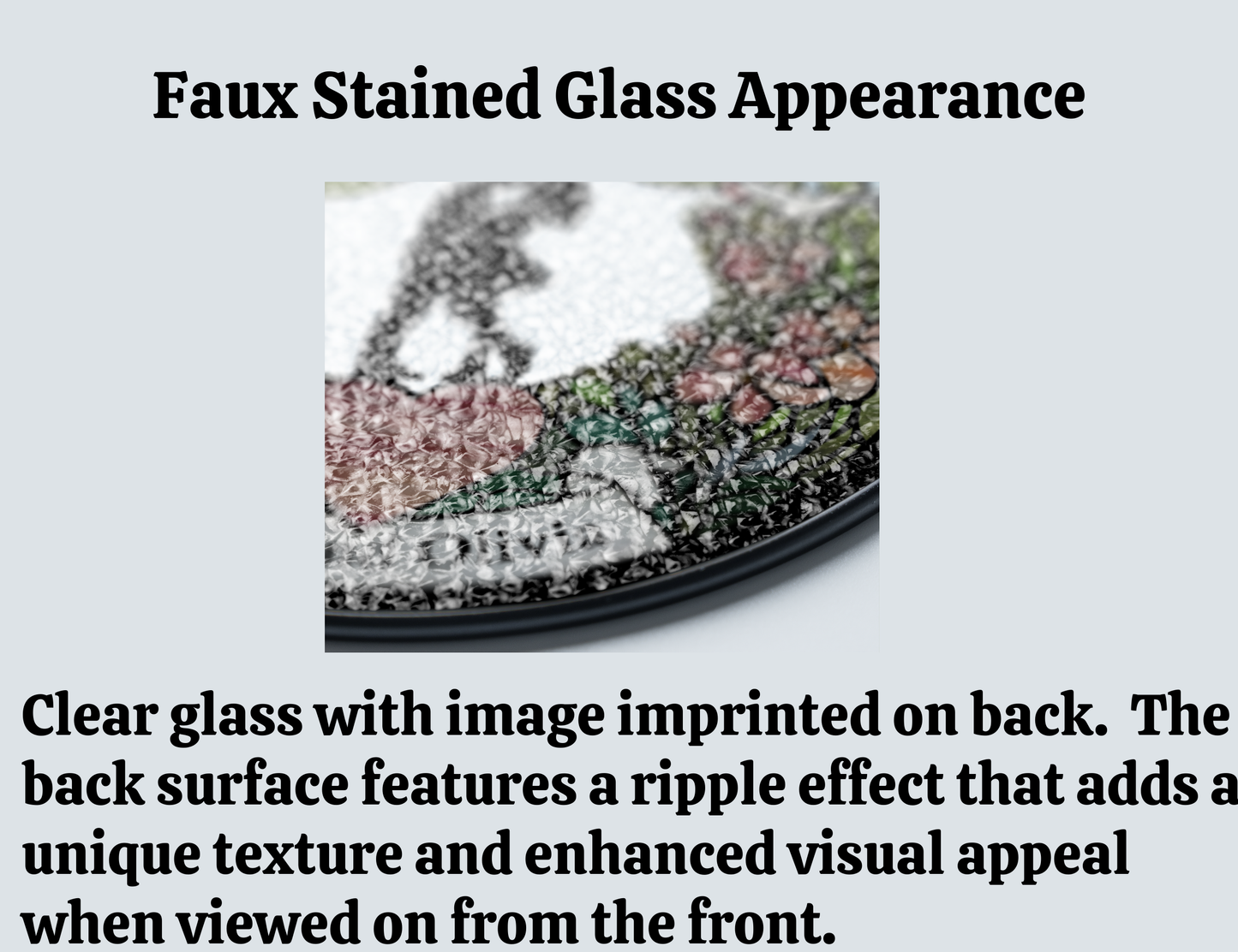 Romantic Garden Couple Faux Stained Glass Suncatcher