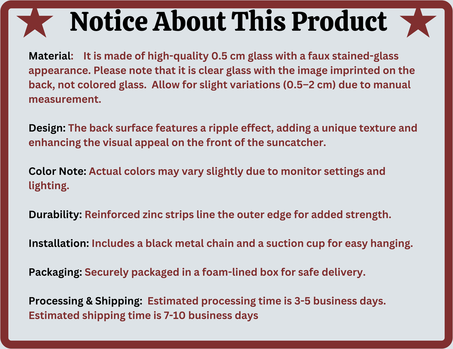information about personalized heart suncatcher