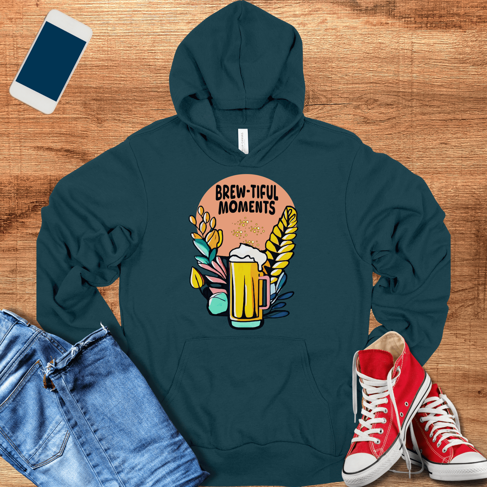 atlantic color hoodie with brew-tiful moments beer design