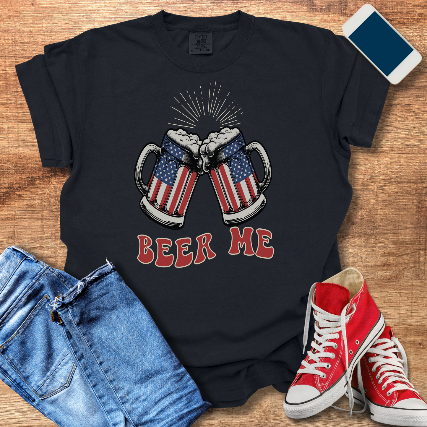 Patriotic Beer T-Shirt - Ultimate American Pride Graphic Tee