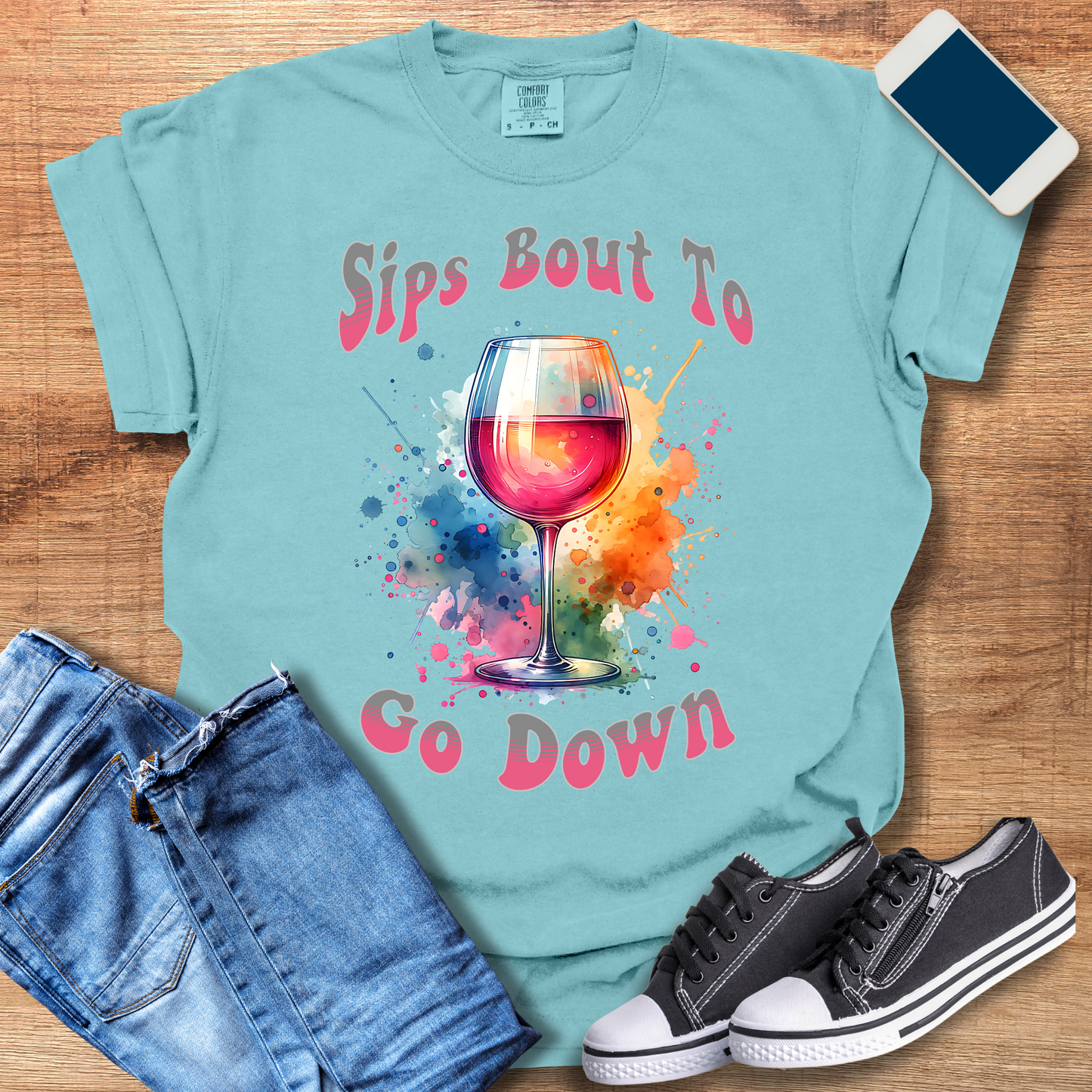 Sips about to go Down Shirt – Perfect Gifts for Wine Lovers | Best Wine Gifts & Tees