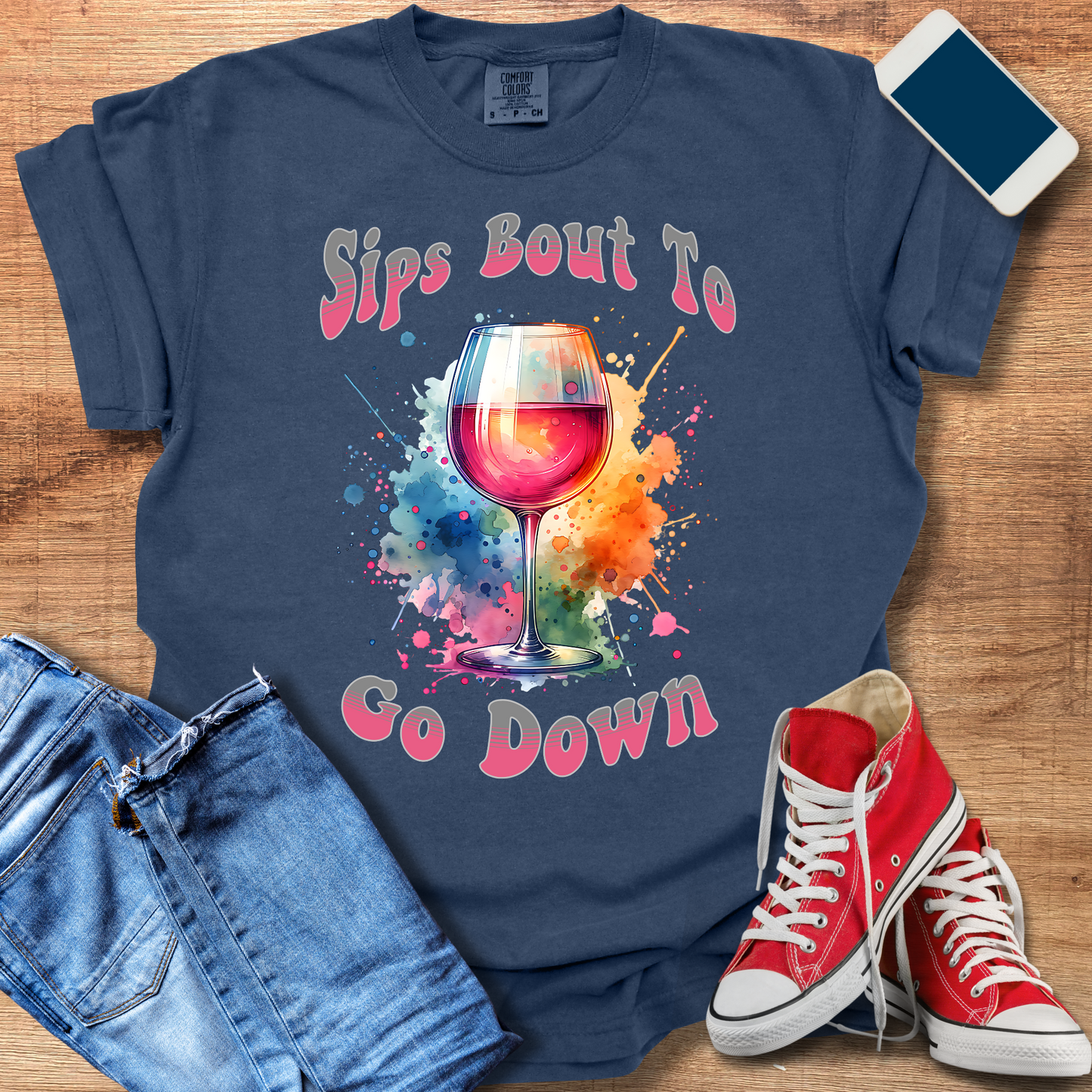 Sips about to go Down Shirt – Perfect Gifts for Wine Lovers | Best Wine Gifts & Tees