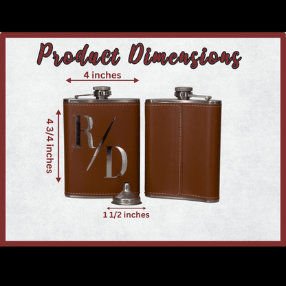 Product dimensions for personalized metal flask