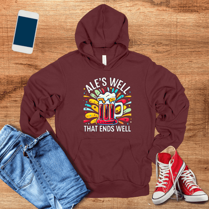 beer hoodie in maroon color