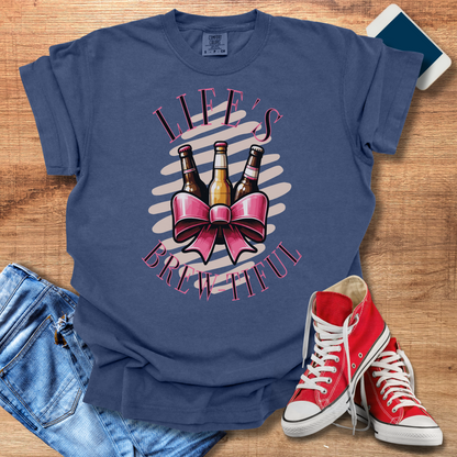 Coquette Chic 'Life's Brew-tiful' Beer T-Shirt - Playful & Stylish