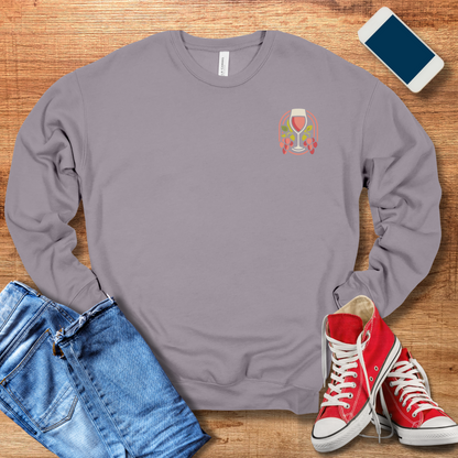 storm colored wine crewneck sweatshirt