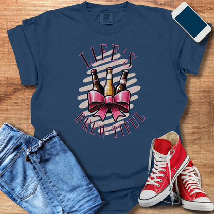 Coquette Chic 'Life's Brew-tiful' Beer T-Shirt - Playful & Stylish