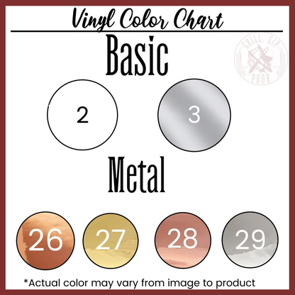 font color chart for black flask with funnel