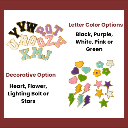 symbol choices for chenille letters and symbols