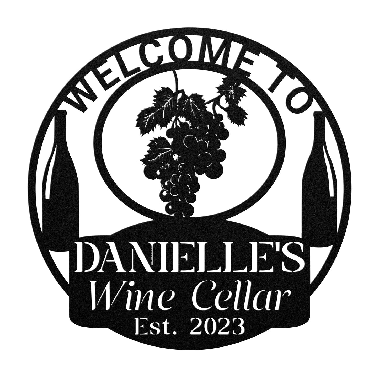 Personalized Wine Cellar Metal Sign - Unique Wedding Gifts Decor