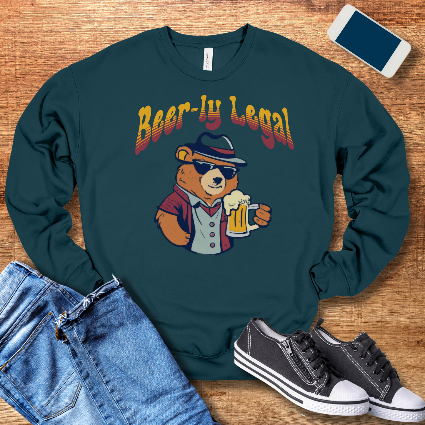 atlantic color beer crewneck sweatshirt