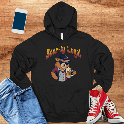 black color beer hoodie