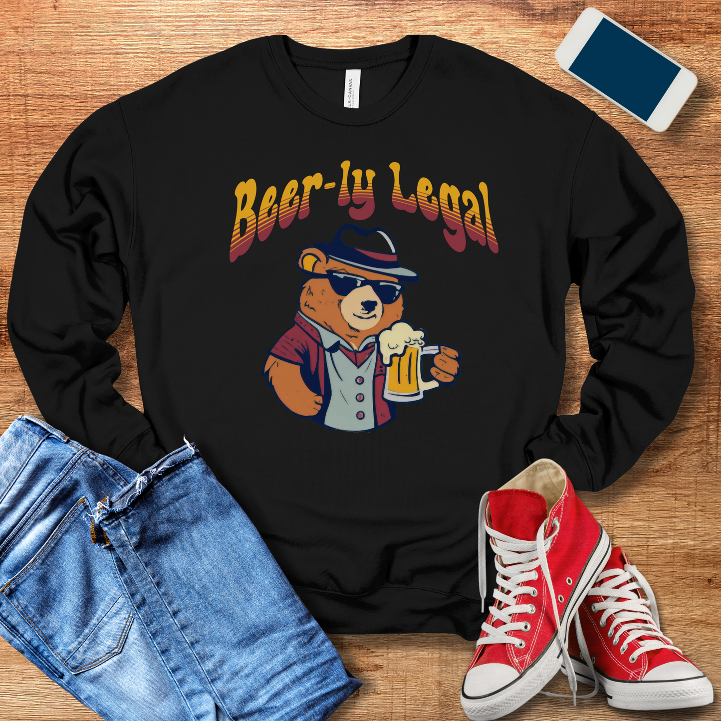 black beer sweatshirt