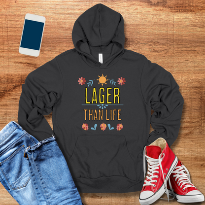 lager than life hoodie color dark grey