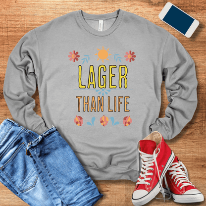 heather athletic crewneck beer sweatshirt