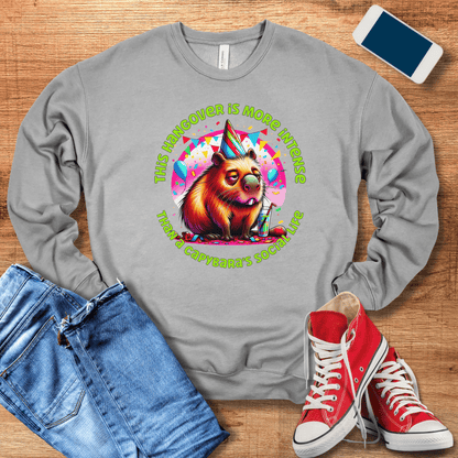 heather athletic capybara sweatshirt