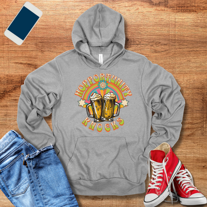 heather athletic color hopportunity knocks hooded sweatshirt