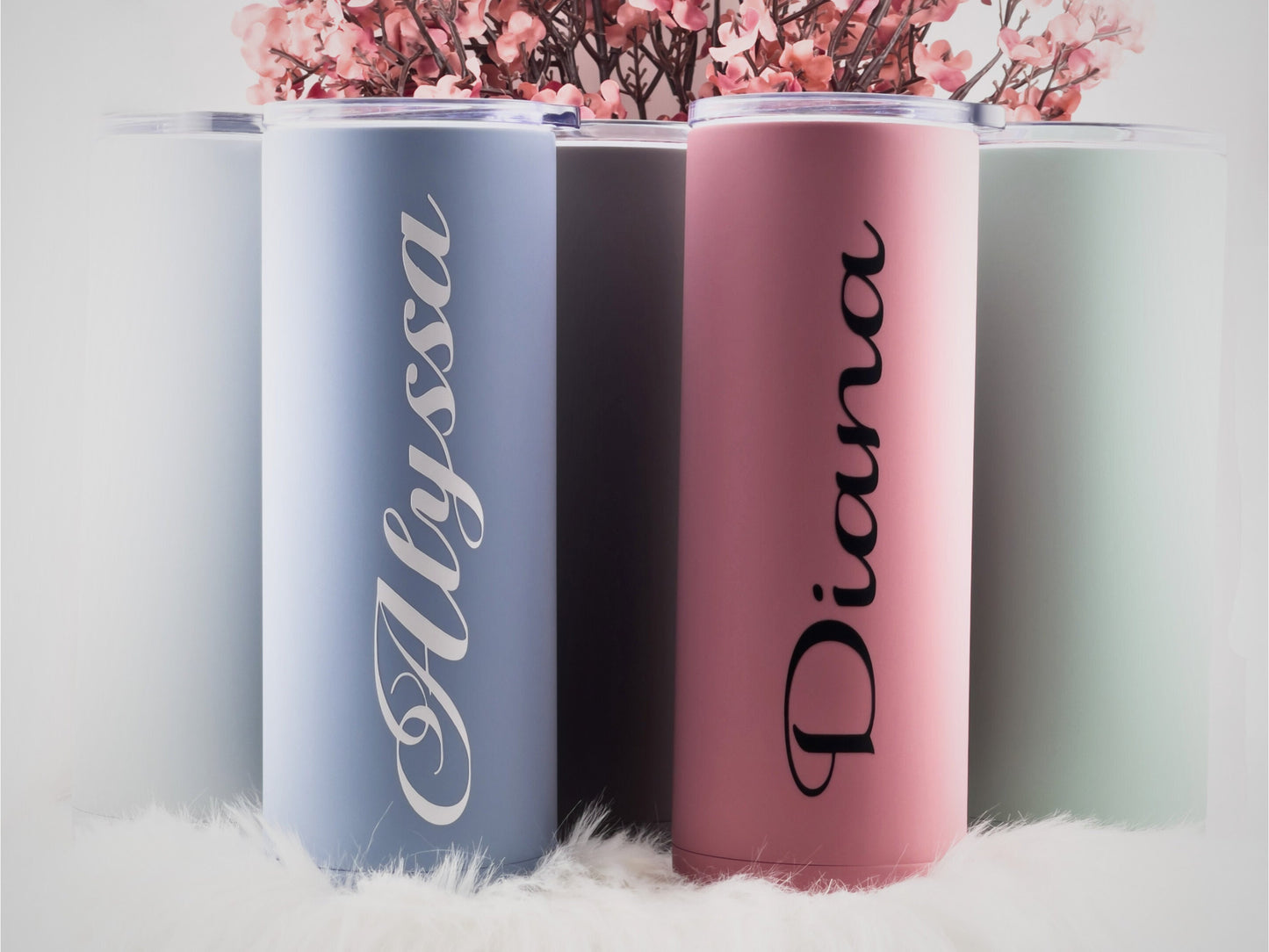 Personalized Slim Tumbler with Straw - Custom Tumbler for Gifts & More