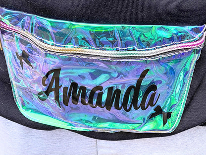 Holographic Personalized Fanny Pack - Perfect Bachelorette Gifts