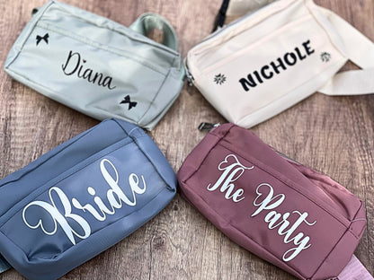 Personalized Chic Pastel Fanny Pack, Everyday Hip Bag, Stylish Waist Pouch, Great For Bachelorette Gift Party, Festival Group Celebrations