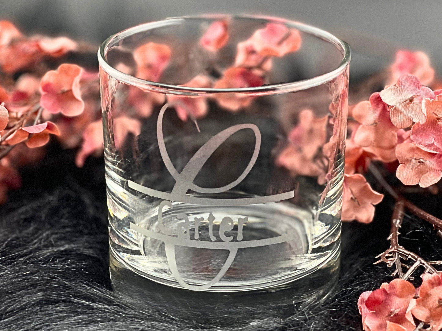 Personalized Whiskey Glasses - Perfect for Groomsmen, Birthday, Anniversary Gifts, Etched Rock Glasses for Whiskey Lovers Hand Held Glass