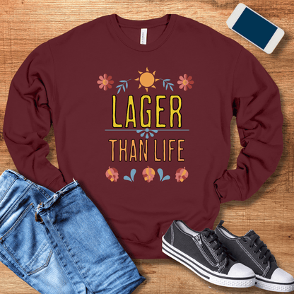 maroon beer sweatshirt