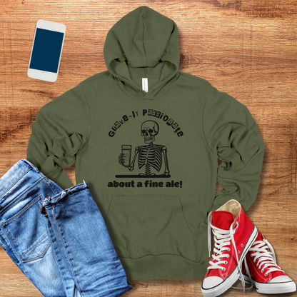 Gravely Passionate About a Fine Ale Hoodie - Funny Skeleton Design