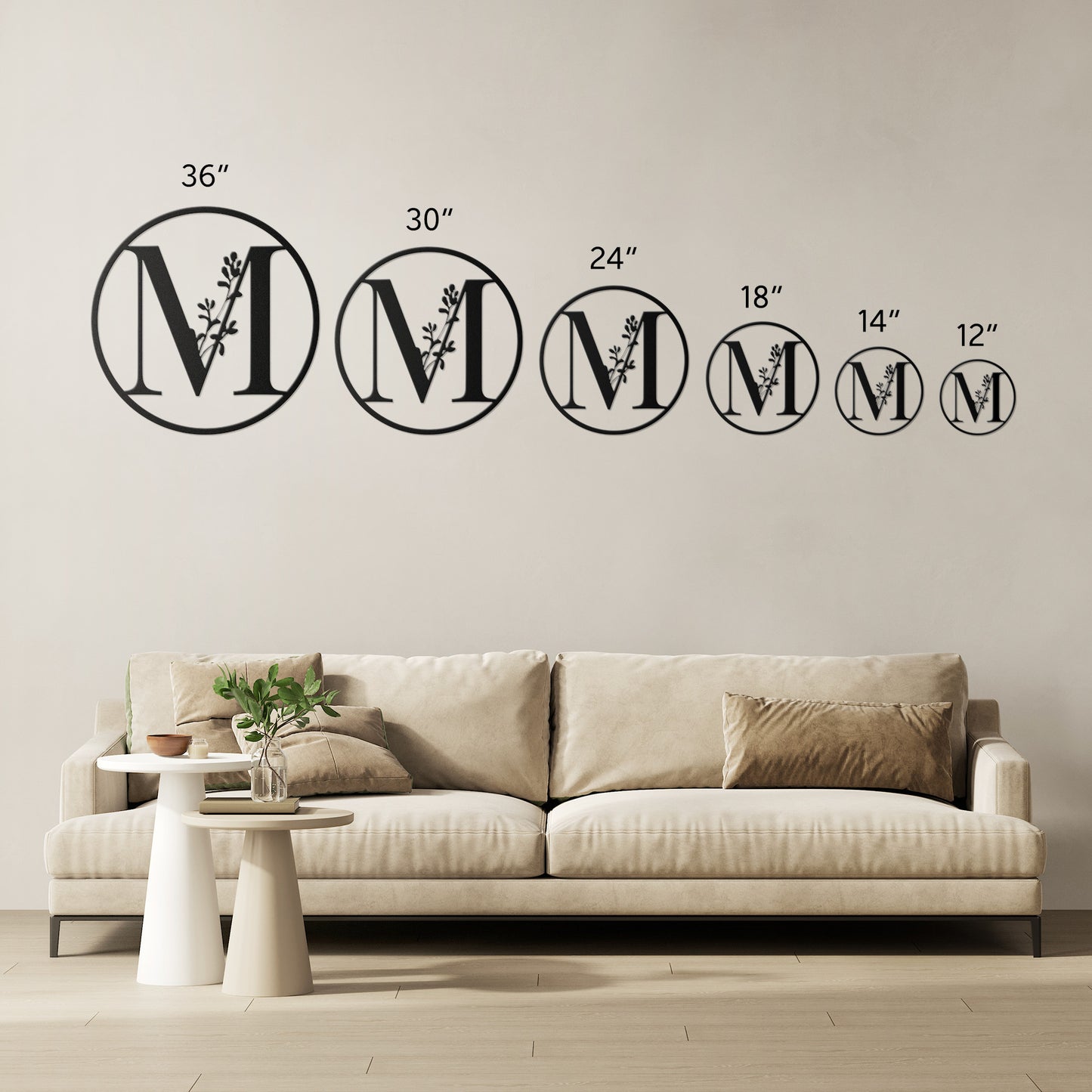 Personalized Monogram Metal Sign - Elegant Wedding Gifts for Couples