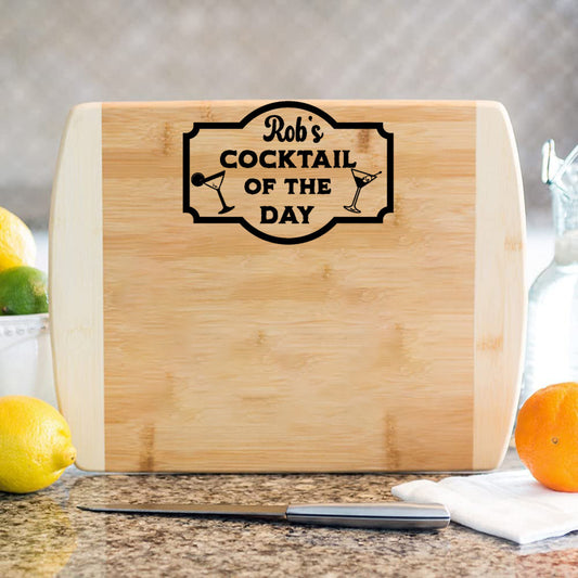 Personalized 'Cocktail of the Day' Cutting Board