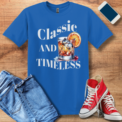 classic and timeless old fashioned on gildan 640 royal t-shirt