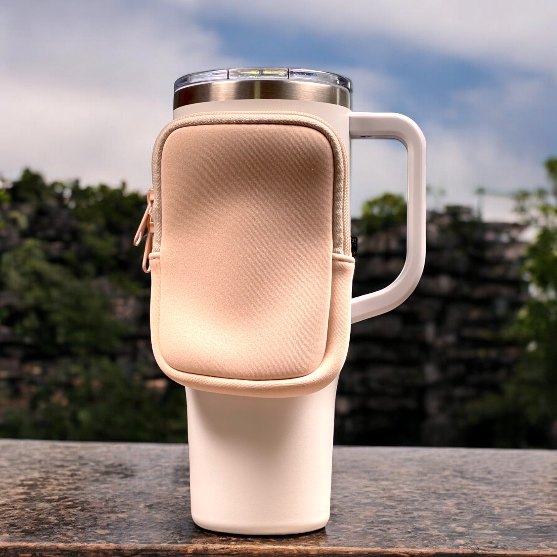 tan tumbler pouch