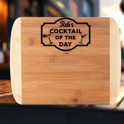 Personalized 'Cocktail of the Day' Cutting Board