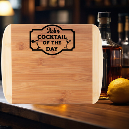 Personalized 'Cocktail of the Day' Cutting Board