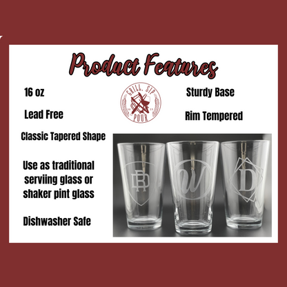 product features for personalized pint glass 